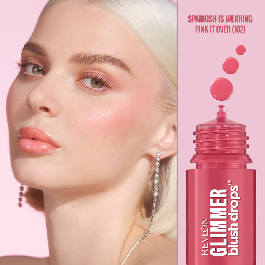 glitzernde rouge-tropfen