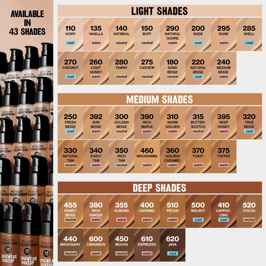 colorstay longwear makeup spf 15